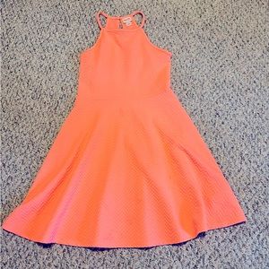 Summer dress bright coral pink